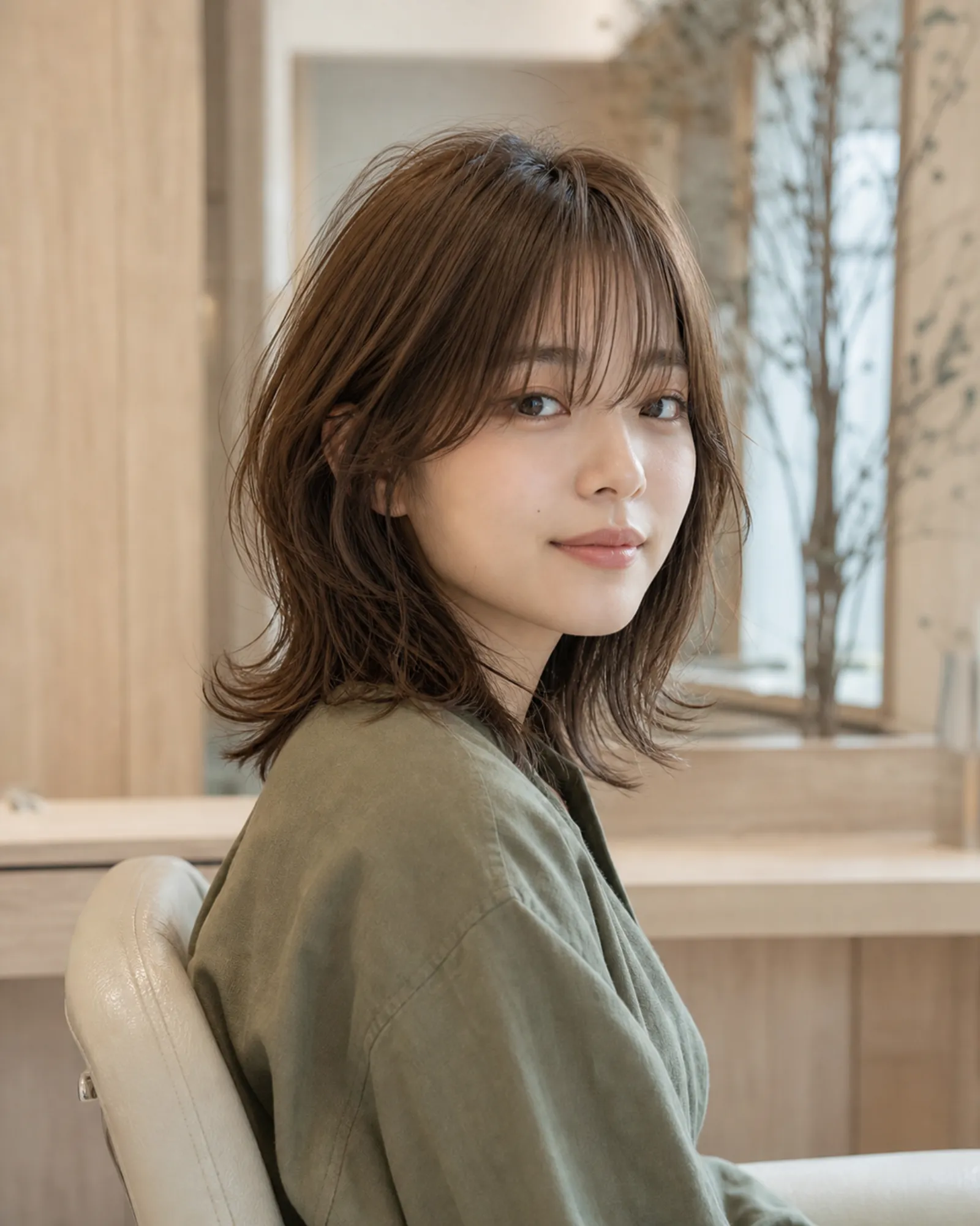 ミディアムヘアのカット事例